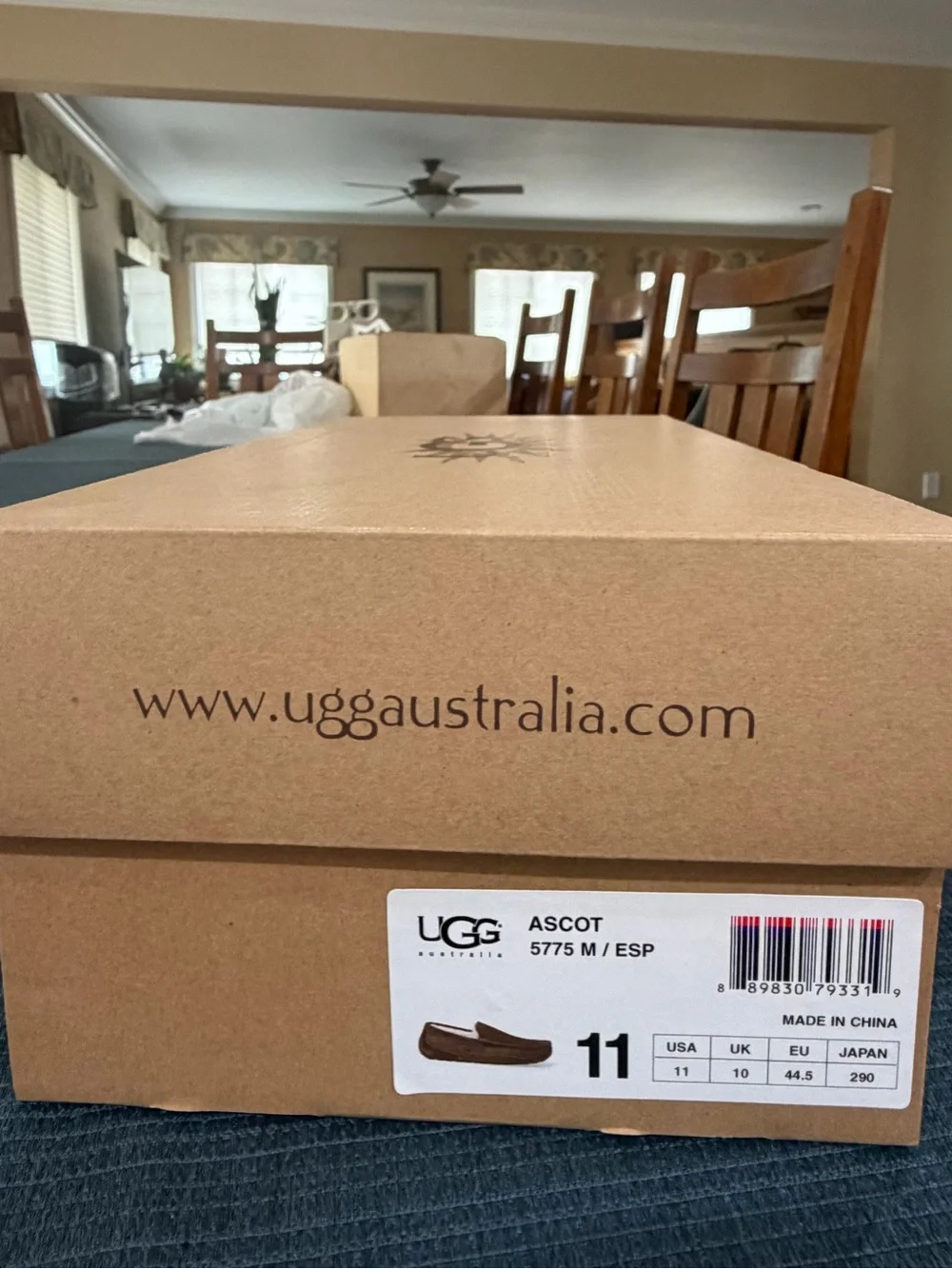 UGG Ascot Slip-On Loafers in Brown Suede
